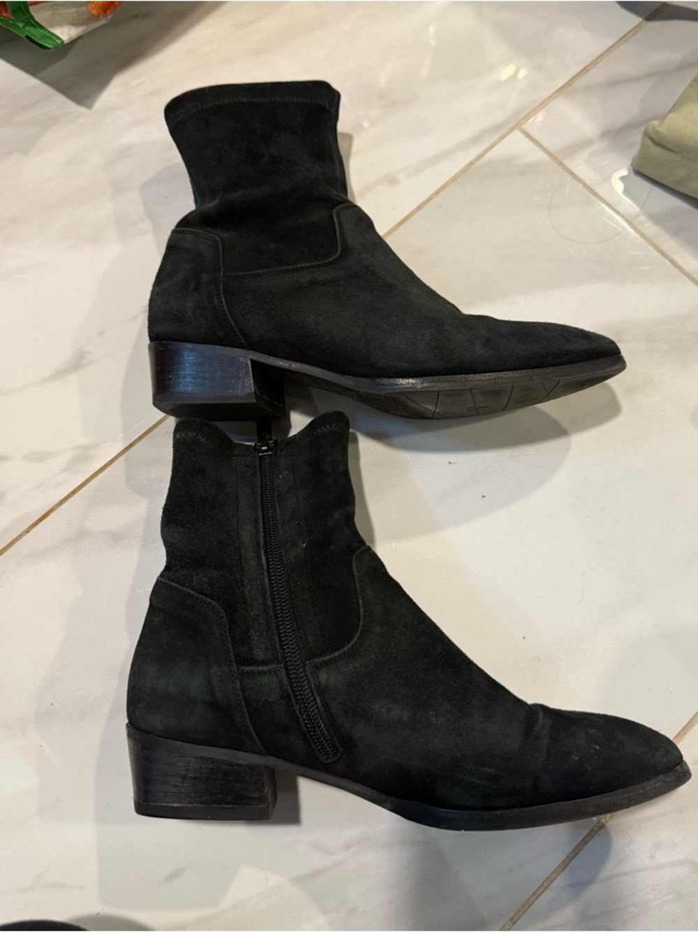 Aquatalia Black Suede Ankle Boots